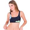 Hurley Top Canotta Big Bloom Bikini, Nero, S Donna