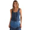 Wrangler - Camicia Donna - vestibilità Slim - Pleated Corset Top - Bianco Vissuto