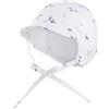 Sterntaler Schirmmütze Bindeband Bedruckt mit Leuchtturm und Boot Cappello da Sole, Bianco, 43 Bambini e Ragazzi