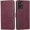 RankOne Cover per OPPO A76 / OPPO A96 (6.56 Inches), Custodia Flip Pelle Portafoglio, Magnetica Libro Bumper Cover Case - Rosso