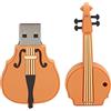 AMONIDA Chiavetta USB Simpatico Archivio Dati Musicali a Forma di Violino per PC 7/8/10 1 Confezione (64GB)