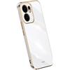 RankOne La Custodia del Telefono è Adatta per OPPO Reno13 F 5G / OPPO Reno13 FS 5G / OPPO Reno 13 F 4G / OPPO Reno 13 FS 4G (6.67Inches), Case per Cellulare in Silicone con Telaio Galvanico - Bianco