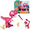 Spin Master Set "Paw Patrol" e dinosauri: figura interattiva di dinosauro "Rhubarb" + Marshall e accessori