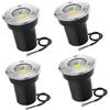 JOUFNING 4PCS Faretto Luce Da Pavimento - Faretti LED Esterno, Faretto Da Incasso COB 3W, Faretto Per Scale A Led Per Esterni, Faretto Impermeabile IP67, Per Piazze, Cortili, Prati, Piscine ( Color : Warm Ligh
