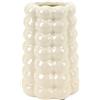 Naroote Vaso in Ceramica a Bolle, Fioriera Placcata a Bolle per Soggiorno (crema)