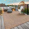 TT Home Tappeto Per Esterno Cucina Balcone Tappeto Soggiorno Etnico Monocromatico Screziato, Colore:Beige Marrone, Dimensione:160x220 cm