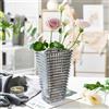 LODCZIOE Vase in cristallo di 23 cm, vaso di fiori in vetro spesso e trasparente, grandi vasi decorativi per disposizione di fiori idronici, ornamento per la casa, regalo per matrimoni, festa di inaugurazione