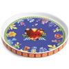 Egan Vassoio rotondo Love - Piatto da portata in porcellana Bone China da 20 cm per caffè, tè e snack - Accessorio decorativo da cucina, resistente al calore, lavabile in lavastoviglie, stoviglie