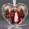 Larilotte Palla di Natale personalizzata - Il nostro primo Natale - Decorazione in vetro personalizzato con nome e data - regalo per coppie, matrimonio, fidanzamento o nuova casa, a forma di cuore