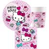 PROCOS KIT N 2 COORDINATO COMPLEANNO HELLO KITTY HEARTS