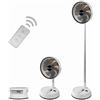 Greheywos Ventilatore portatile oscillante a piedistallo, ventilatore pieghevole da 20,3 cm, batteria ricaricabile da 7200 mAh, ventilatore da tavolo USB, regolabile in altezza, 4 velocità, silenzioso