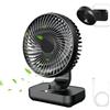 MERTTURM Ventilatore da Tavolo USB, Piccolo Ventilatore Oscillante a 4 Velocità, Mini Ventilatore Portatile con Batteria di 4000mAh Ricaricabile, Silenzioso Potente con Display a LED per Ufficio Casa
