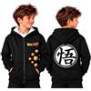 Dragon Ball Z Felpa con Cappuccio Ragazzo Adolescenti 9-16 Anni, Sherpa Pile Felpa Zip Bambino, Anime Regali Bambini