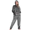 CityComfort Pigiama Intero Donna - Pigiamone Intero in Pile S-XL Caldo e Morbido (Antracite, M)