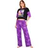 Disney Pigiama Donna - Pigiama Donna Cotone Lungo a Manica Corta S-XL Pigiami Due Pezzi - Regali Donna