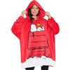 Peanuts Snoopy Felpa Coperta Donna Adolescenti Felpe Oversize Pile Coperta Poncho Incappucciato Carino Regali per Lei