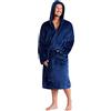 CityComfort Vestaglia da uomo in pile Vestaglie da Casa (XXL, Navy)