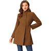 Allegra K Coat Caban Donna | Caldo peacoat casual, versatile abbigliamento quotidiano da ufficio, vestibilità ampia e rilassata, elegante dettaglio
