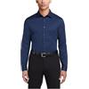 Van Heusen - Camicia da uomo slim fit con colletto flessibile, tinta unita, elasticizzata, Blu notte., 39 cm Collo 81 cm- 84 cm Manica