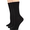 HUE Women's Super Soft Crew Sock 3 Pair Pack, Black, One Size