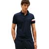 Tommy Hilfiger Uomo Maglietta Polo Maniche Corte Sleeve Tape Regular Fit, Blu (Desert Sky), XXL