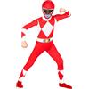 Morphsuits Costume Power Rangers Rosso Bambini, Costume Halloween, L