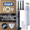 Oral-B iO 9 Spazzolino Elettrico, con 3 Testine di Ricambio, Custodia, Nero