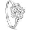 ALFIERI & ST. JOHN Anello fiore oro bianco 18kt diamanti bianchi misura 14 alfieri & st. john