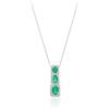 ALFIERI & ST. JOHN Collana pendente oro bianco 18kt diamanti smeraldo alfieri & st. john