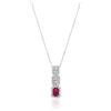 ALFIERI & ST. JOHN Collana pendente oro bianco 18kt diamanti rubino alfieri & st. john