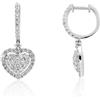 ALFIERI & ST. JOHN Orecchini pendenti cuore oro bianco 18kt diamanti 1,61ct alfieri & st. john