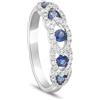 ALFIERI & ST. JOHN Anello oro bianco diamanti e zaffiro blu 0,61ct misura 18 alfieri & st. john