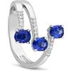 ALFIERI & ST. JOHN Anello oro bianco diamanti e zaffiro blu 1,48ct misura 18 alfieri & st. john
