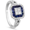 ALFIERI & ST. JOHN Anello pavé oro bianco diamanti e zaffiro alfieri & st. john