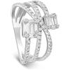 ALFIERI & ST. JOHN Anello oro bianco 18 kt diamanti cuore 0,33 ct misura 14 alfieri & st. john