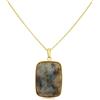 LUXURY MILANO Collana Luxury Milano della collezione Alexandra in argento con pendente in labradorite e chiusura a moschettone.
