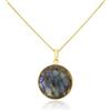 LUXURY MILANO Collana Luxury Milano della collezione Alexandra in argento con pendente in labradorite e chiusura a moschettone.