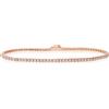 LUXURY MILANO Bracciale tennis in argento 925 rosato con zirconi bianchi 2 mm, misura 21 cm
