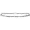 LUXURY MILANO Bracciale tennis in argento 925 rodiato con zirconi bianchi 3 mm, misura 21 cm