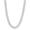 LUXURY MILANO Collana grumetta in oro bianco 9 kt con diamanti lab grown