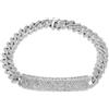 LUXURY MILANO Bracciale in oro bianco 9 kt con pavé di diamanti lab grown