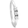 LUXURY MILANO Un anello trilogy in oro bianco 9 kt che esalta la luminosità di diamanti bianchi lab grown per un totale di 0,15 ct, colore f-g e purezza vs. Dedicato alla donna che desidera indossare un gioiello raffinato, ideale per suggellare emozioni …
