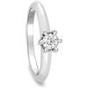LUXURY MILANO Eleganza senza tempo per questo anello solitario in oro bianco 9 kt, arricchito da un diamante bianco lab grown da 0,15 ct, colore f-g e purezza vs. Un gioiello pensato per la donna che desidera distinguersi con classe. Misura 13.