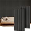TONOR Pannelli Fonoassorbenti in Legno,120x60-1.44㎡, 2 Pezzi, Nero | Pannello Decorativi Mdf, Decorazioni Parete Interni, Boiserie Parete per Studio, Stanza, Camera da Letto, tv pareti