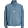 JACK & JONES JJESOHO Sweat Quarter Zip - Felpa da Uomo, Miraggio Blu, S