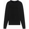 Armani Exchange Essential, Embroidered Logo Signature, Crewneck Maglia di Tuta Donna (Pacco da 1)