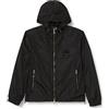 Armani Exchange Icon Project - Giacca da Uomo con Logo in Rilievo, Nero, XS