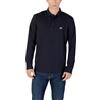 Armani Exchange Polo da Uomo Essential, a Maniche Lunghe, con monogramma Laterale, Blu Scuro, XL, Blu Scuro, XL