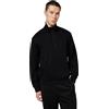 Armani Exchange Felpa da Uomo Essential, a Maniche Lunghe, con Mezza Cerniera, Colore Nero, S, Nero, S
