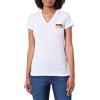 Armani Exchange Salin De Giraud, Shiny Color Contrast Logo T-Shirt, Bianco Ottico, L Donna